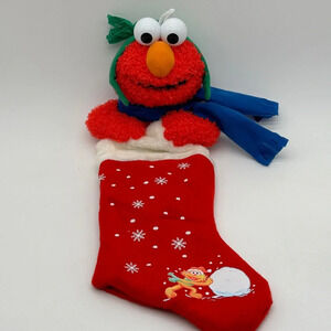 Sesame Street ELMO Plush 3-D Christmas Stocking 21" Kurt S. Adler EUC